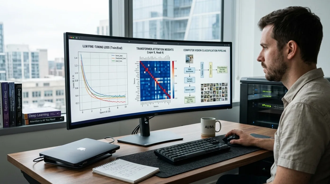 AI infrastructure professor and enterprise IT systems architect in university server laboratory