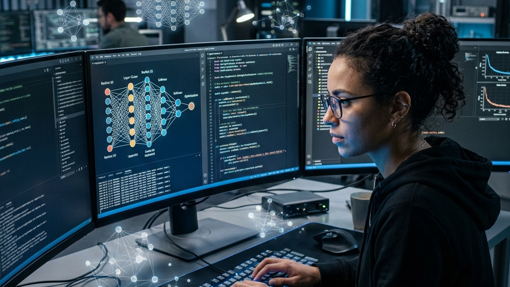 Student exploring Master in Artificial Intelligence online at AGTU
